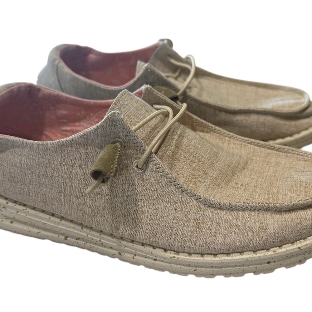 Hey Dude Women's Wendy Chambray White Nut Shoes